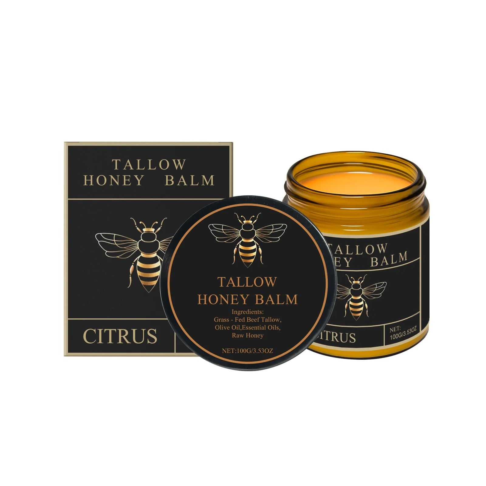 Beef Tallow Honey Cream (100g)